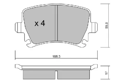 Комплект тормозных колодок, дисковый тормоз AISIN купить